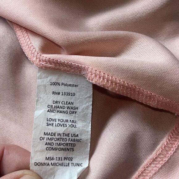 SHOW ME YOUR MUMU DONNA MICHELLE TUNIC IN PALM Women’s Size Small Peach Tropical - Picture 11 of 12